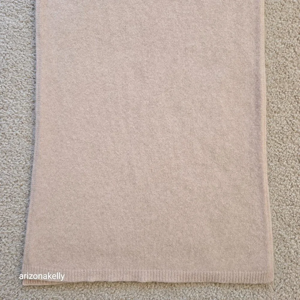 Thicker Cashmere Knit Scarf Tan